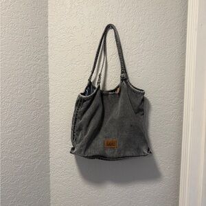 NWT Lee Charcoal Denim Tote Bag